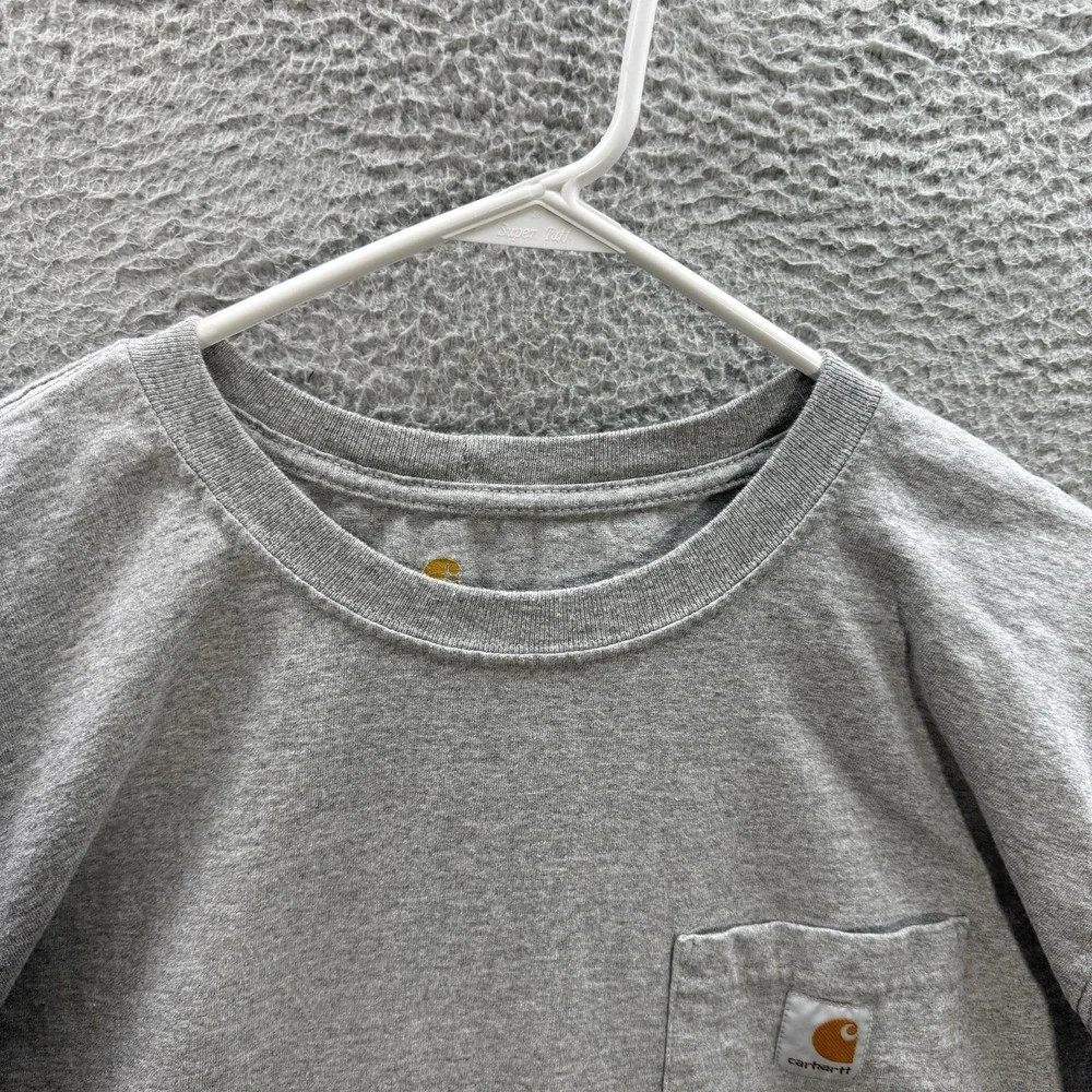 Carhartt Shirt Adult 2XL XXL Gray Crewneck Tee Workwear Skater‎ Grunge Mens